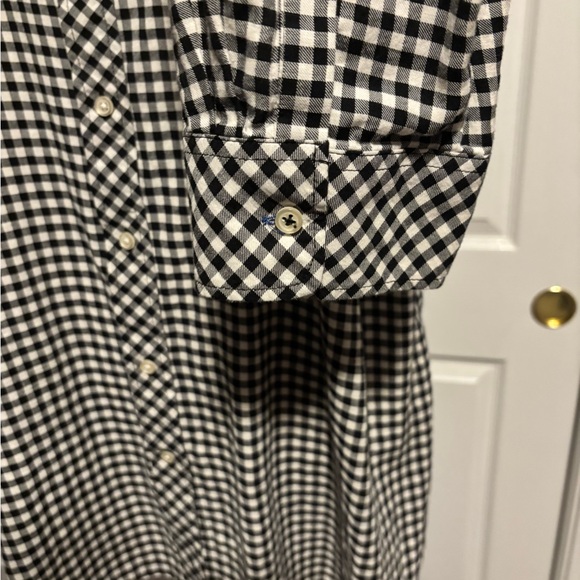 Talbots Black & White Gingham Button Down Shirt - Picture 4 of 8
